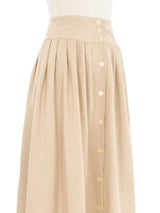 Raw Silk Midi Skirt Bottom arcadeshops.com