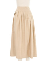 Raw Silk Midi Skirt Bottom arcadeshops.com