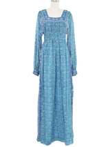 Raksha Metallic Embroidered Silk Caftan Dress arcadeshops.com