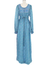 Raksha Metallic Embroidered Silk Caftan Dress arcadeshops.com