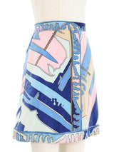 Averardo Bessi Printed Velvet Mini Skirt Bottom arcadeshops.com