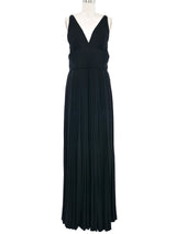 1970s Galanos Draped Jersey Sleeveless Gown Dress arcadeshops.com