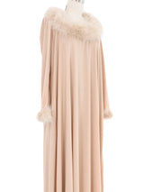 Lilli Diamond Feather Trimmed Jersey Gown Dress arcadeshops.com