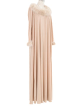 Lilli Diamond Feather Trimmed Jersey Gown Dress arcadeshops.com