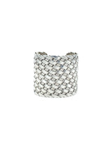 Sterling Silver Basketweave Cuff Accessory arcadeshops.com