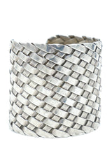 Sterling Silver Basketweave Cuff Accessory arcadeshops.com