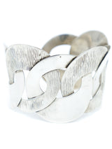 Textured Sterling Link Style Cuff Accessory arcadeshops.com