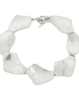 Danish Modernist Sterling Flat Link Bracelet Accessory arcadeshops.com