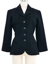 1990s Alaia Black Wool Blazer Jacket arcadeshops.com