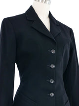 1990s Alaia Black Wool Blazer Jacket arcadeshops.com