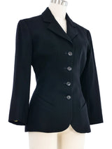 1990s Alaia Black Wool Blazer Jacket arcadeshops.com