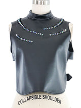 2019 Noir Kei Ninomiya Comme des Garcons Embellished Bib Top arcadeshops.com