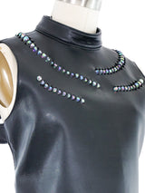 2019 Noir Kei Ninomiya Comme des Garcons Embellished Bib Top arcadeshops.com