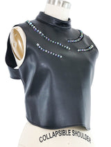 2019 Noir Kei Ninomiya Comme des Garcons Embellished Bib Top arcadeshops.com