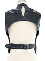 2019 Noir Kei Ninomiya Comme des Garcons Embellished Bib Top arcadeshops.com