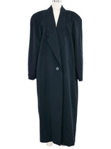 Linda Richards Black Wool Coat Outerwear arcadeshops.com
