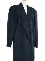 Linda Richards Black Wool Coat Outerwear arcadeshops.com