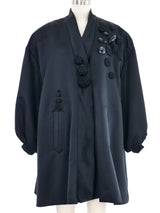 Victor Costa Button Embellished Satin Coat Dress arcadeshops.com
