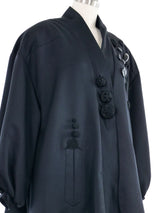 Victor Costa Button Embellished Satin Coat Dress arcadeshops.com