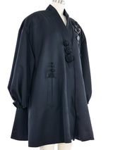 Victor Costa Button Embellished Satin Coat Dress arcadeshops.com