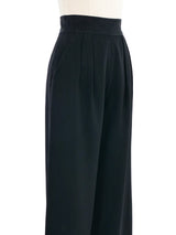 High Waist Black Wool Trousers Bottom arcadeshops.com