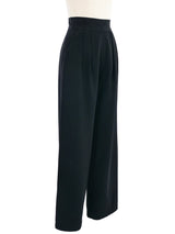 High Waist Black Wool Trousers Bottom arcadeshops.com