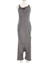 2010 Rick Owens Gleam Gray Satin Harem Jumpsuit Suit arcadeshops.com