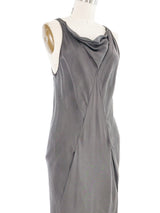 2010 Rick Owens Gleam Gray Satin Harem Jumpsuit Suit arcadeshops.com