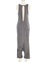 2010 Rick Owens Gleam Gray Satin Harem Jumpsuit Suit arcadeshops.com