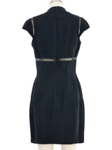 1980s Thierry Mugler Mesh Inset Black Dress Dress arcadeshops.com