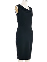 Gucci Cowl Neck Ruched Black Dress Dress arcadeshops.com