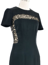 2014 Alexander McQueen Lace Accented Black Dress Dress arcadeshops.com