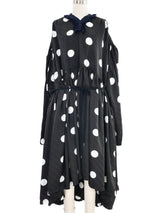 2022 Balenciaga Polka Dot Wrap Dress Dress arcadeshops.com