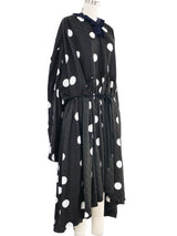 2022 Balenciaga Polka Dot Wrap Dress Dress arcadeshops.com