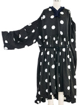 2022 Balenciaga Polka Dot Wrap Dress Dress arcadeshops.com