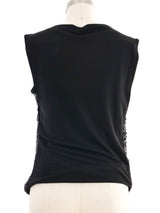 Plein Sud Sequined Black Tank Top arcadeshops.com