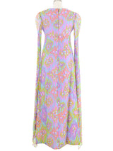 Sherbert Chiffon Angel Sleeve Maxi Dress Dress arcadeshops.com