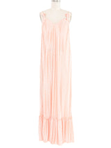 Mary McFadden Peach Plisse Slip Dress Dress arcadeshops.com
