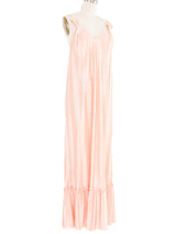 Mary McFadden Peach Plisse Slip Dress Dress arcadeshops.com
