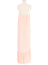 Mary McFadden Peach Plisse Slip Dress Dress arcadeshops.com