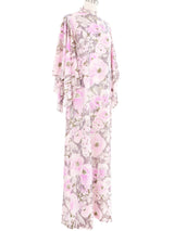 Metallic Pastel Kimono Sleeve Maxi Dress Dress arcadeshops.com