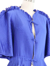 Zandra Rhodes Royal Blue Plisse Top Top arcadeshops.com