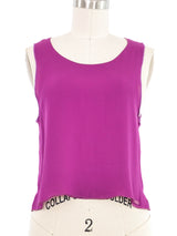 2001 Chanel Plum Silk Tank Top arcadeshops.com