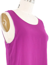 2001 Chanel Plum Silk Tank Top arcadeshops.com