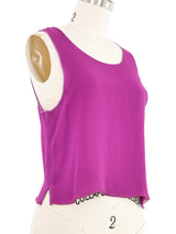 2001 Chanel Plum Silk Tank Top arcadeshops.com