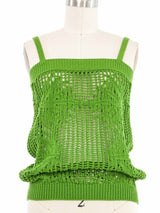 Jean Paul Gaultier Green Knit Tank Top arcadeshops.com