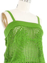 Jean Paul Gaultier Green Knit Tank Top arcadeshops.com