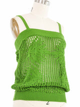 Jean Paul Gaultier Green Knit Tank Top arcadeshops.com