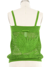 Jean Paul Gaultier Green Knit Tank Top arcadeshops.com