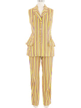 Versace Jeans Couture Striped Pant Ensemble Suit arcadeshops.com